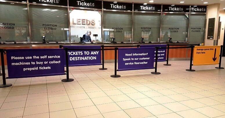 Leeds Train Station Queue Banners